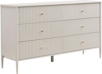 Vente-Unique C&oacute;moda 6 cajones - MDF - Beige y dorado - CALITARO