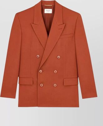 Saint Laurent double breasted wool gabardine tailored jacket