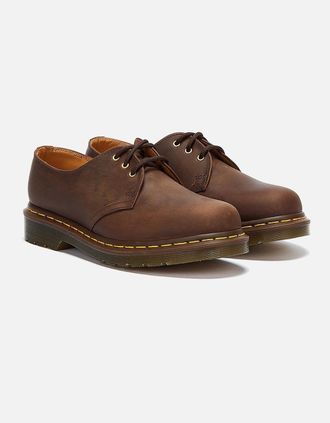 Dr. Martens Womens Dr. Martens 1461 Crazy Horse Womens Gaucho Brown Leather Shoes - Size: 6.5