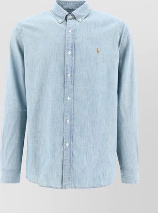 Polo Ralph Lauren horse denim shirt with button-down collar