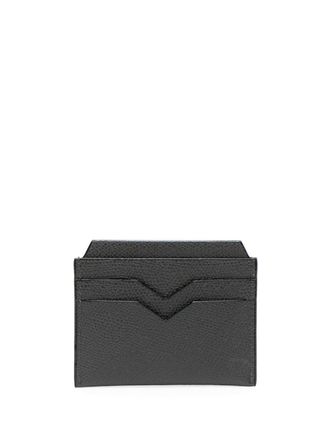 Valextra Portacarte con applicazione a V - Grigio