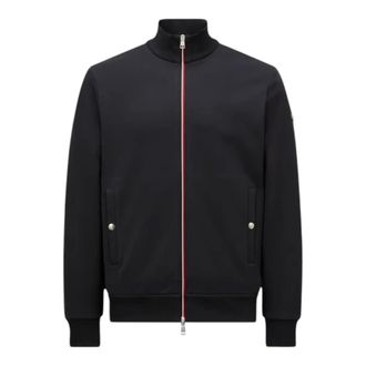 Moncler Zip-throughs, male, Blue, Size: M Tricolor Cotton Zip-Up Sweatshirt