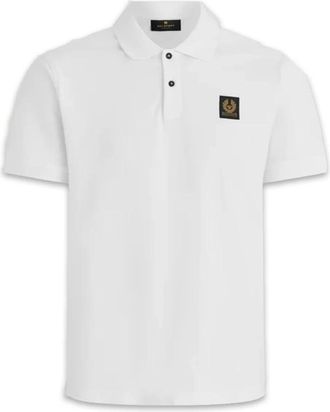 Belstaff Discreet Style Katoen Piqu&eacute; Polo - Heren - Polos - Wit - M - Katoen - Tops