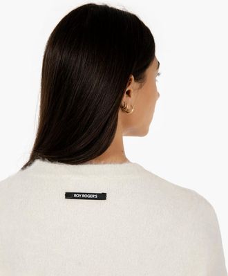 Roy Rogers Maglione girocollo in alpaca white