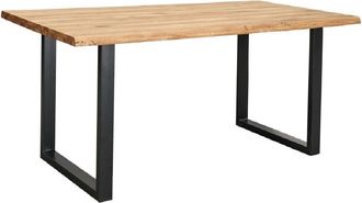 Home Heavenly Home Heavenly - Mesa Comedor Industrial Derby Con Pata Met&aacute;lica u, Tablero Madera En Roble Medida: 160x90 Cm