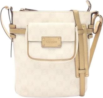 Loewe Pre-owned Cross Body Bags, female, White, Size: ONE SIZE Pre-owned Canvas Cross Body Bag