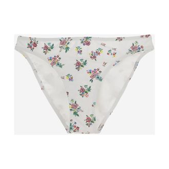 Tory Burch Ondergoed, Dames, Veelkleurig, XS, Nylon, Bikini broekje gemaakt van stretch nylon, normale taille, volledig bedekt met bloemenprint, Multi, gemaakt i