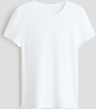 H&M Warming T-Shirt in Slim Fit - White