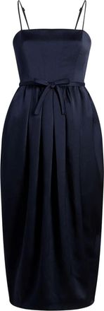 Cinq &agrave; Sept Jurk met vierkante hals en strik - Blauw