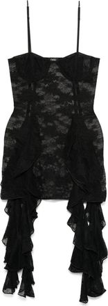 Oséree Lace Volant Mini Dress-Donna