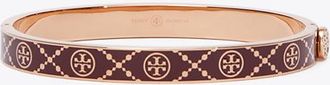 Tory Burch Womens Icon T Monogram Hinge Bracelet, size M