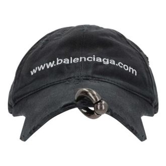 Balenciaga Bal.com Front Piercing Cap Black Faded 750716410B21071
