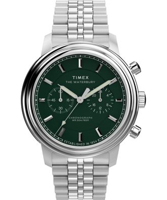 Timex Waterbury Metropolitan Mens Silver Watch TW2Y23600 Stainless Steel - One Size