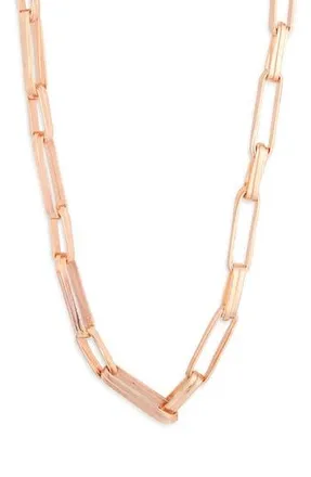 Karine Sultan Long Geometric Frame Necklace in Rose Gold at Nordstrom Rack