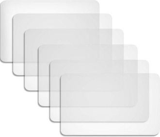 OEM Paquete De 6 Posavasos De Pl&aacute;stico Transparente Para Mesa, 40 X 30 Cm, Lavables, Antideslizantes, Para Mesa De Comedor, Restaurante, Hotel