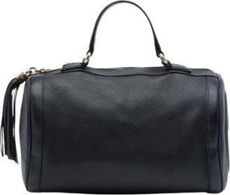 Gucci Pre-owned Boston Bag - Dames - Vintage Handtas - Zwart - ONE Size - Leer - Vintage