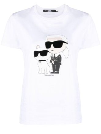 Karl Lagerfeld Ikon organic-cotton T-shirt - White