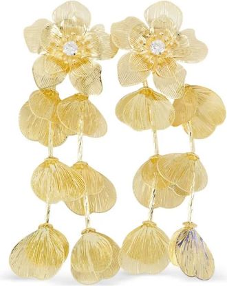 Self Portrait Orecchini a fiore - Oro