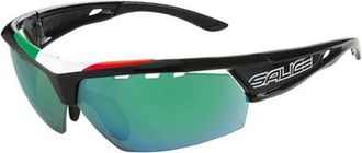 Salice 005 ITA NERO/RW VERDE Mens Sunglasses Black Size Standard