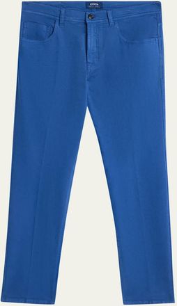 Cesare Attolini Mens Cotton Bull Slim Straight-Leg Five-Pocket Pants