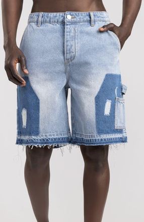 Mania Denim Jeans Bermuda Shorts in Light Blue at Nordstrom, Size 42