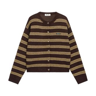 Miu Miu C&aacute;rdigan Mmf 899 - Knitwear - Mujer - Marr&oacute;n - S