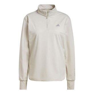 adidas (WMNS) adidas Techfit AEROREADY Warm Quarter-Zip Training Top Beige HI3368