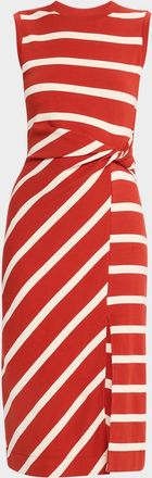 Tanya Taylor Cody Sleeveless Striped Midi Dress