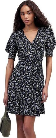 Madewell Printed Crepe Modern Femme Mini Womens Dress Vintage Ditsy Pear Accent : 8, Denim/Rayon/Viscose
