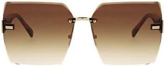 Oscar De La Renta 63mm Large Rimless Square Sunglasses in Tort at Nordstrom Rack