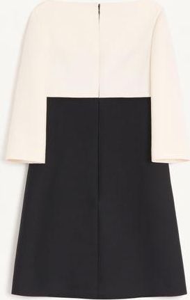 Valentino Abito Corto In Crepe Couture Donna NERO/AVORIO 36