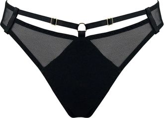 Bordelle Slip Nara con inserti - Nero