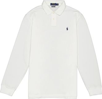 Polo Ralph Lauren Mens White Custom Slim Fit Pique Polo Shirt, Size X-Small