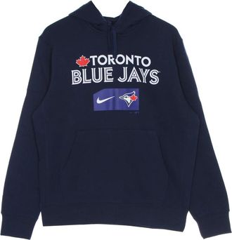 Nike MLB Team Lettering Club Hoodie - Heren - Sportshirts - Blauw - S - Katoen - Fitness