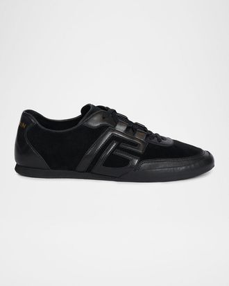 Balmain Men & apos;s Boxing Suede Low-Top Sneakers