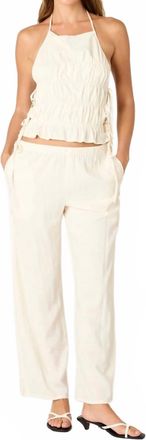 Nia Alejo Straight Leg Pant In Ivory