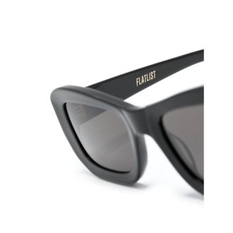 Flatlist 012 Black Square Frame Sunglasses - Black