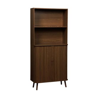 Sweeek Estanter&iacute;a escandinavo, 2 puertas correderas, 4 niveles, madera de