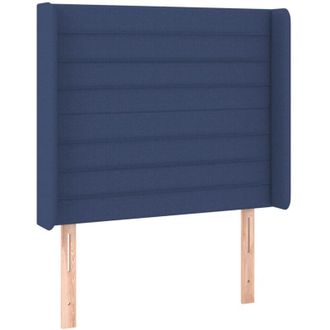 vidaXL Cabecero Con Orejas De Tela Azul 93x16x118/128 Cm Vidaxl