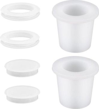 No Brand Juego De Anillos Para Sombrilla - 2 Piezas De Cono De Silicona Para Sombrilla - Estabilizador De Mesa - Fundas Para Orificios De 5 A 6,35 Cm - Para Ex