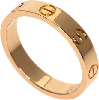 Cartier Love Pink Gold (18K) Band Ring (Pre-Owned)