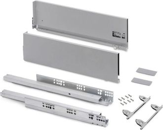 Emuca Emuca - Caj&oacute;n Exterior Vertex Con Regulaci&oacute;n 3d De Altura 178mm, 40kg, Profundidad 500mm, Acero, Pintado Aluminio