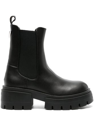 Guess Co Charlotte logo-plaque boots - women - Other fibres - 36 - Black