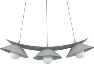 Lumicom MILLER Sospensione, 3X E27, max 42W, metallo, grigio, L.70cm
