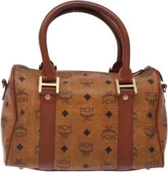 MCM Tweedehands leren handtassen - Dames - Vintage Handtas - Bruin - ONE Size - Leer - Vintage