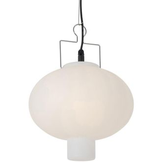 QAZQA Outdoor Pendant Lamp White 35 cm with Plug IP44 - Pion
