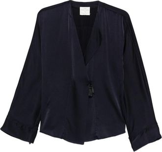 Forte_Forte Forte_Forte Camicia Incrociata Raso Seta Stretch Shiny