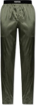 Tom Ford Zijden pyjamabroek - Heren - Pyjama - Groen - L - Nachtkleding