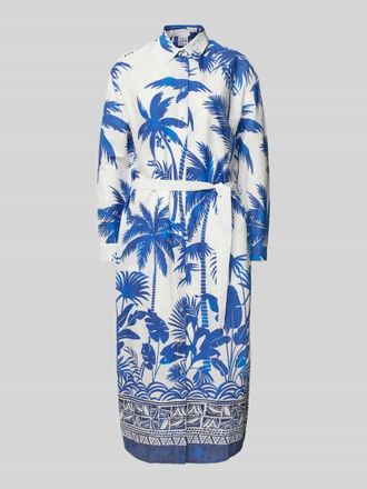 Emily van den Bergh Midikleid mit durchgehender Knopfleiste in Blau, Größe 36