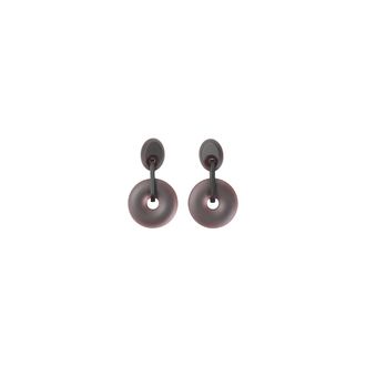 Giorgio Armani Accessoires, Dames, Paars, ONE Size, Geometrische Clip-oorbellen